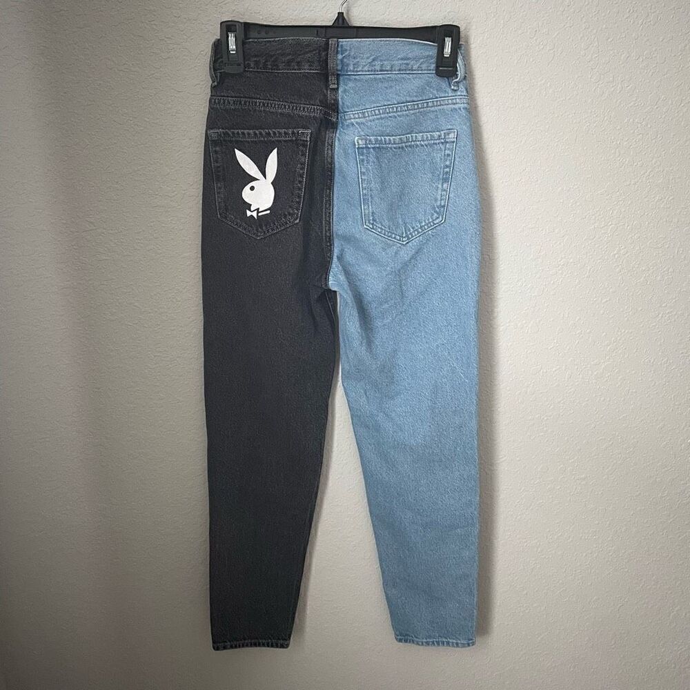 Playboy By PacSun Two-Tone Ultra High Waisted Slim Fit Jeans Size 24 - Picture 5 of 8